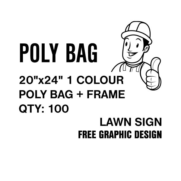 Lawn Bag Signs Quick Design and Print Toronto | Print Plus Sign